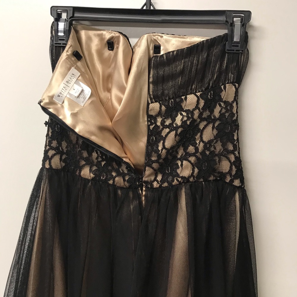 White House Black Market Black Lace Strapless sz 4 - Picture 5 of 8